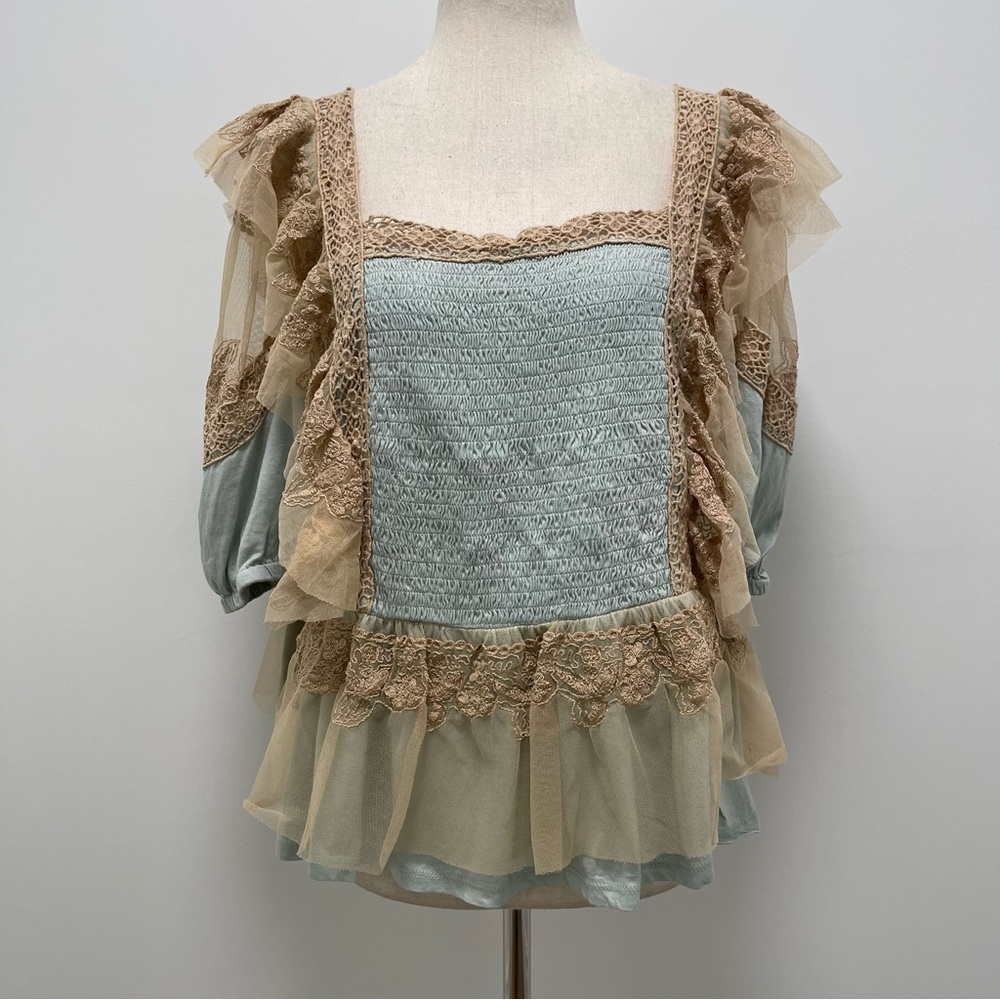 Anthropologie Forever That Girl Boho Peplum Princess Top - Picture 4 of 15
